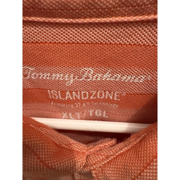 Tommy Bahama Shirt Mens XLT Orange Short Sleeve Island Zone Polo Performance - Picture 2 of 3